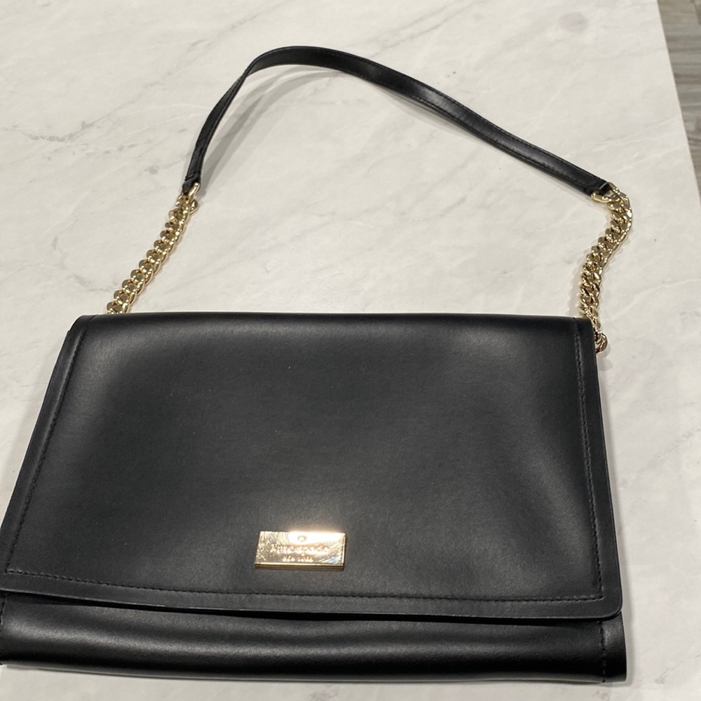 Black with pink detail Kate spade shoulder bag